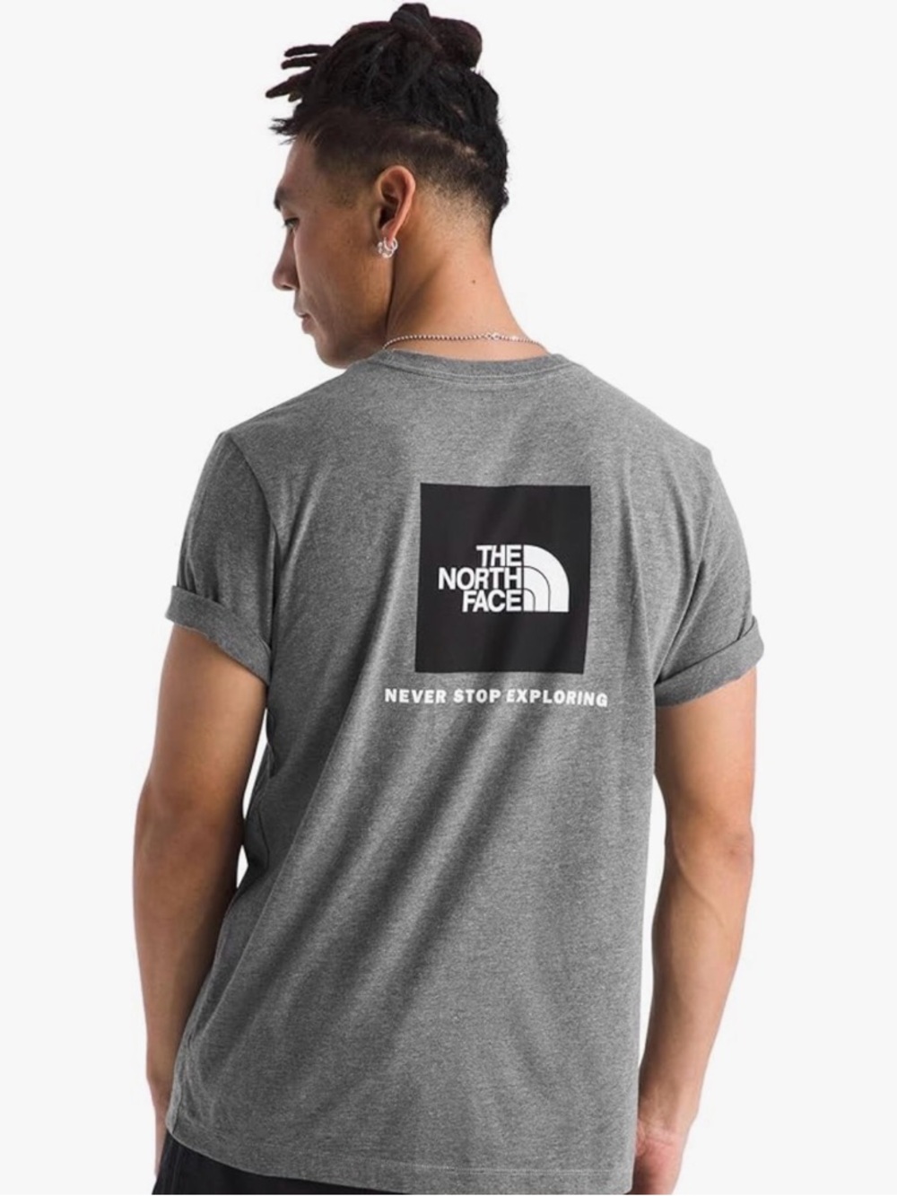 2 shirts The North Face T-Shirt Bundle NWT Medium (2) | Box Logo Tee Grey & Blue